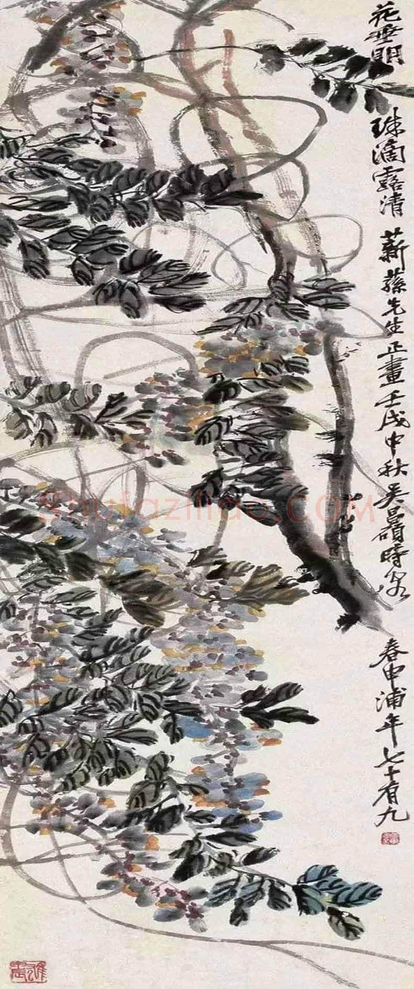 吴昌硕笔下的紫藤,就是在写狂草! | 书画学堂
