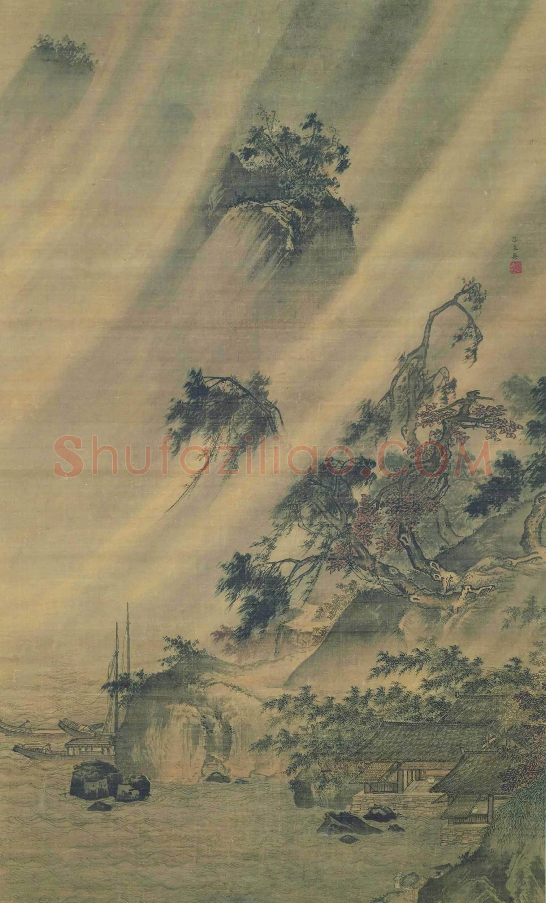 吕文英《江村风雨图》欣赏 | 书画科普