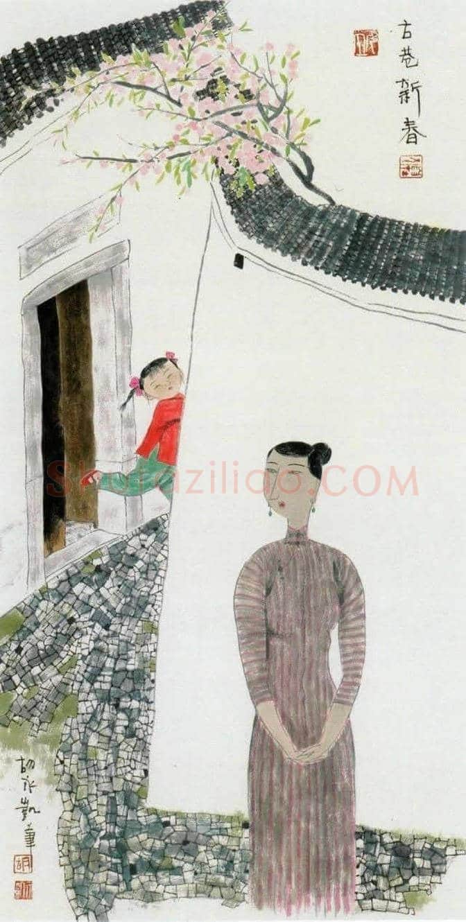 胡永凯中国风味女性人物国画欣赏 | 书画资料