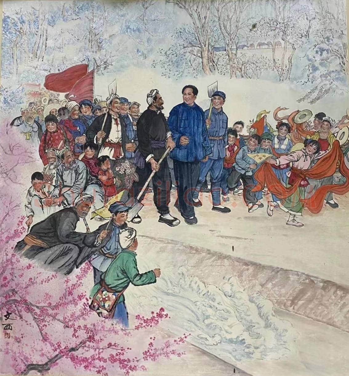 刘文西《幸福渠》，经典再现！ | 国画欣赏