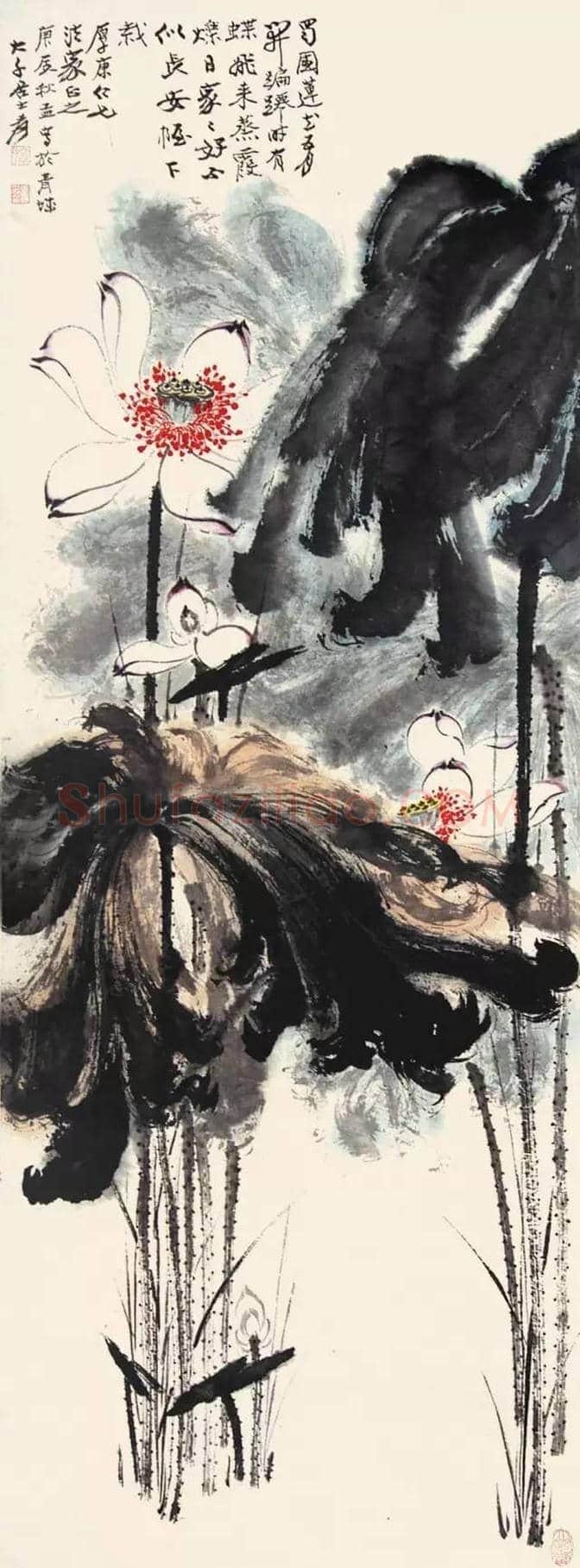 国画大师张大千的百荷图欣赏！ | 书画文摘