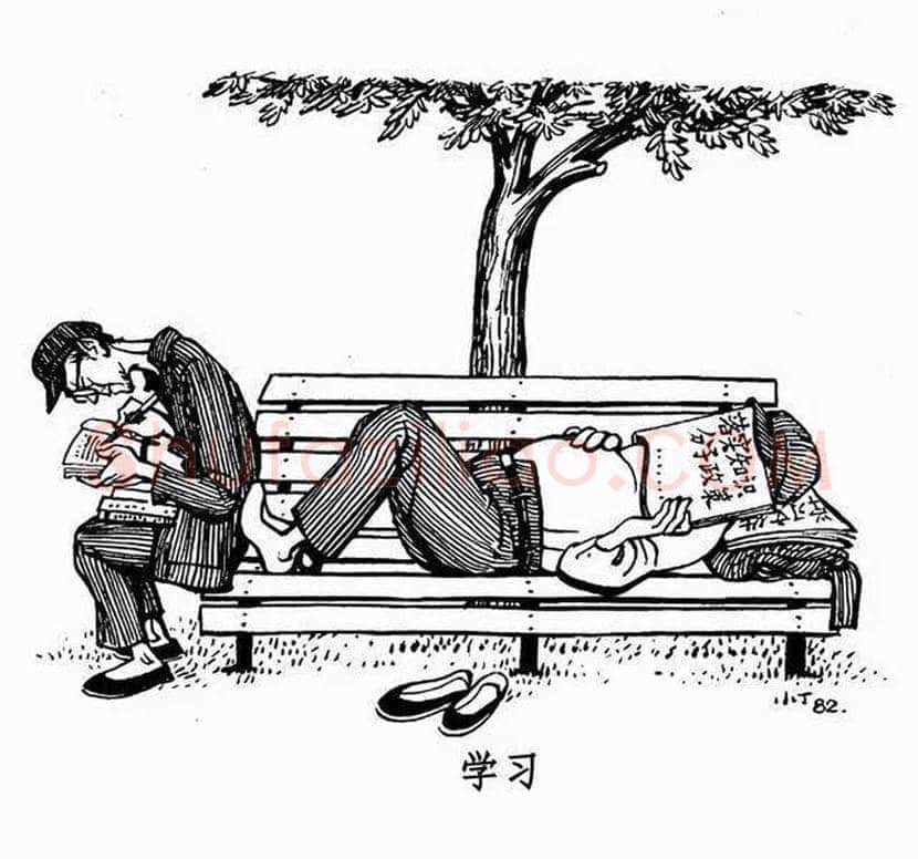 丁聪漫画作品欣赏，八十年代创作 | 书画学堂