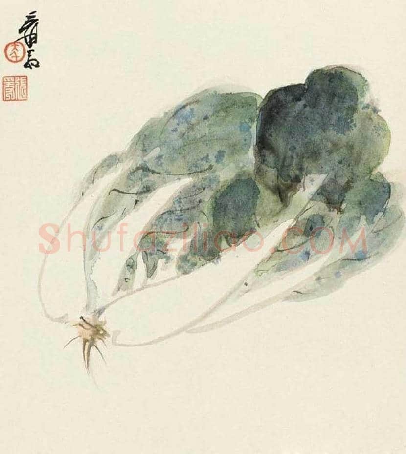 张大千所画瓜果蔬菜,有一种淡雅的意境 | 书画资料