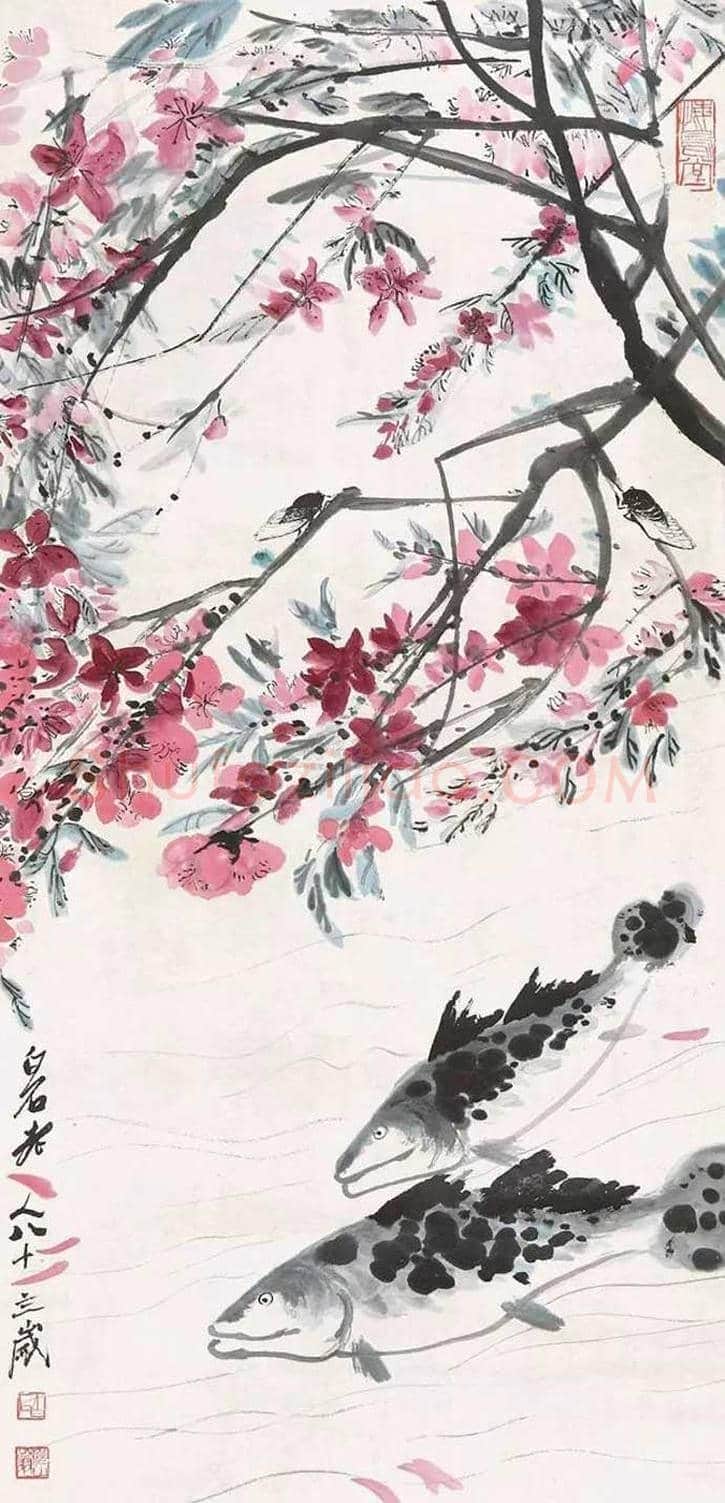 齐白石笔下的桃花欣赏 | 书画讲解