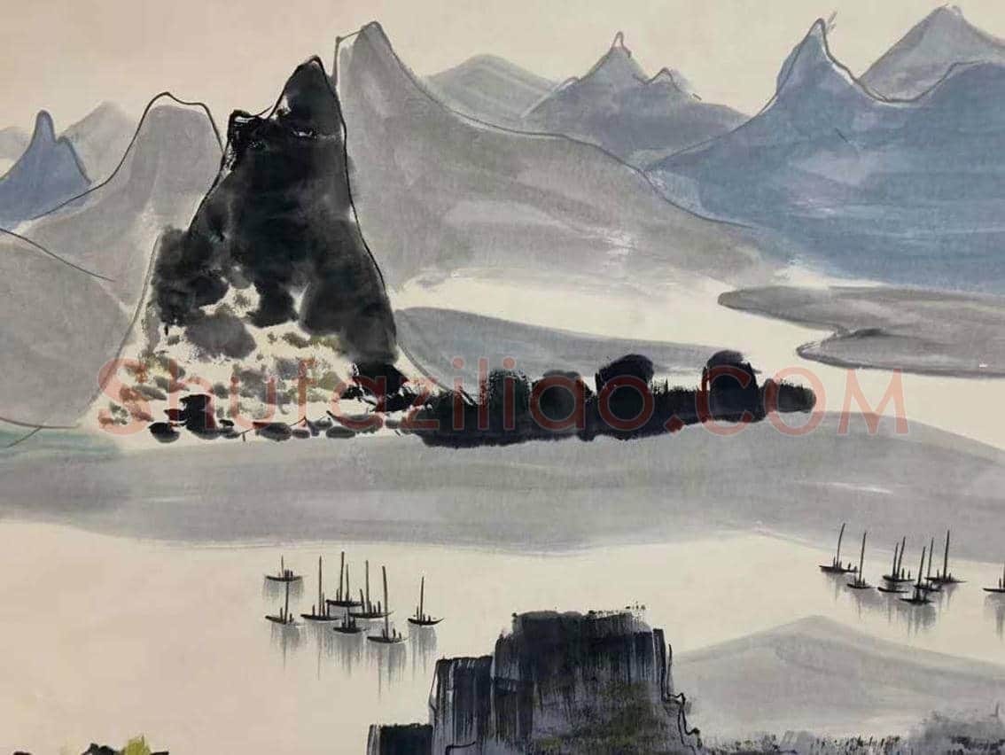 吴冠中丈二《漓江》,重磅巨献! | 国画赏析