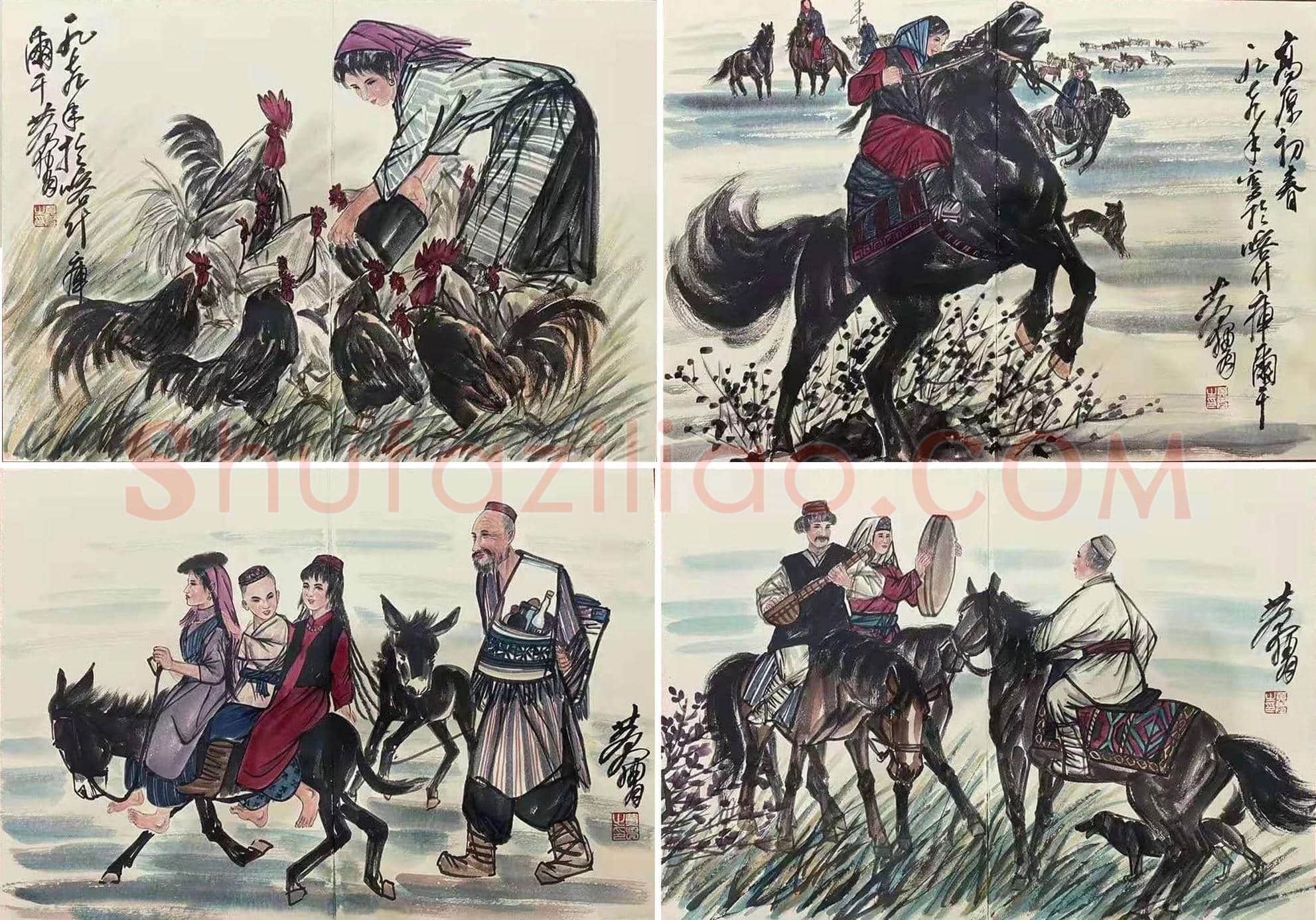 黄胄精品《人物集册》，惊艳面世 | 国画赏析