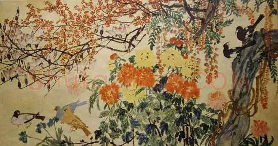 齐白石晚年绘写和平鸽 | 书画资料