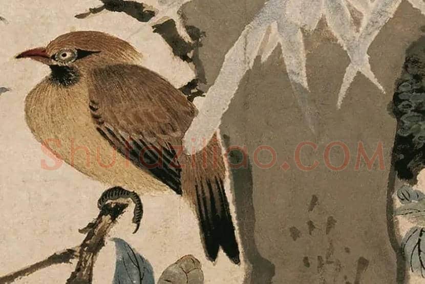 王武作品《花竹栖禽图》欣赏 | 书画知识