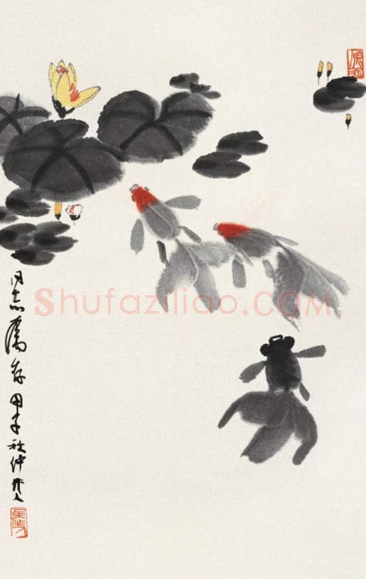 吴作人金鱼画作欣赏 | 书画文摘