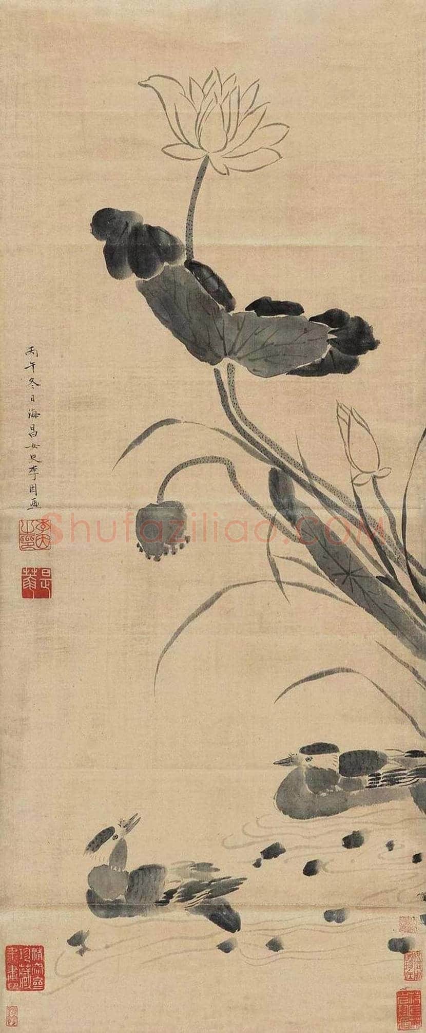 李因作品欣赏 | 书画资料