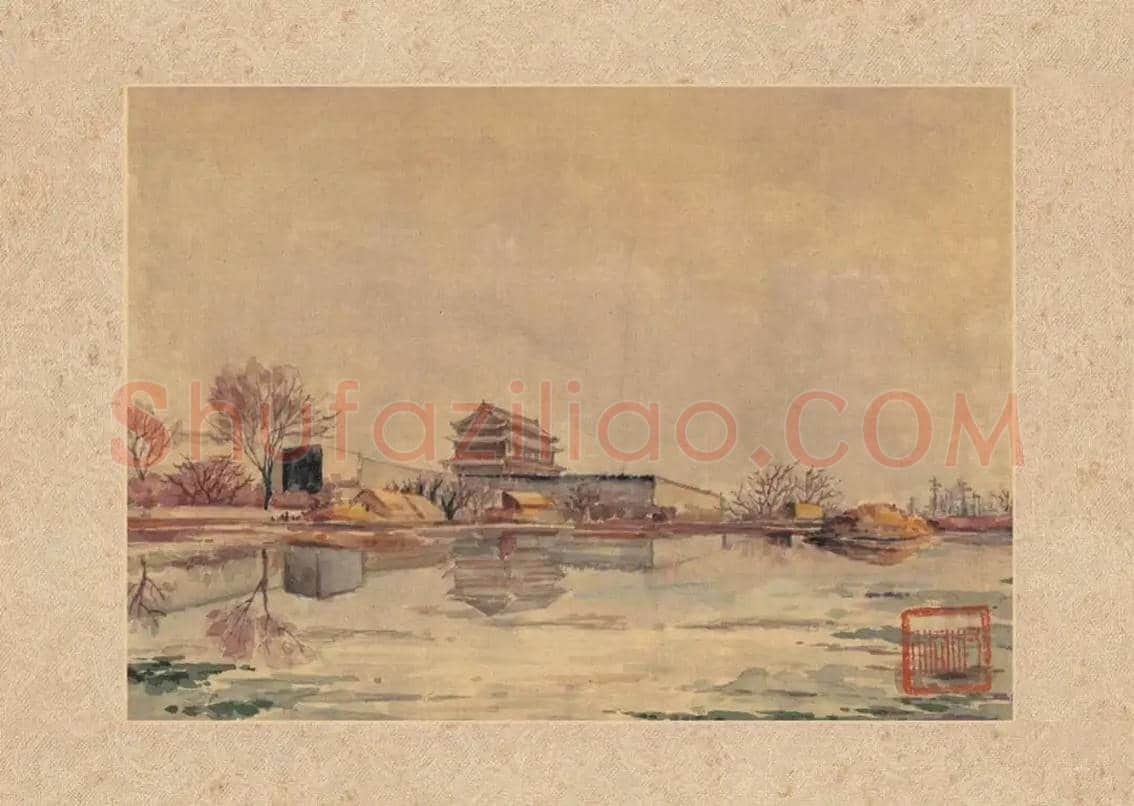 李叔同早期水彩欣赏 | 书画百科