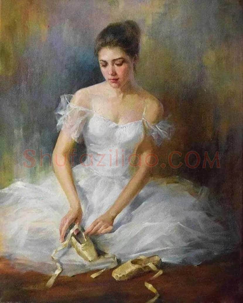 凯文·雷画中的舞女，体现一种静谧的美！ | 书画文摘