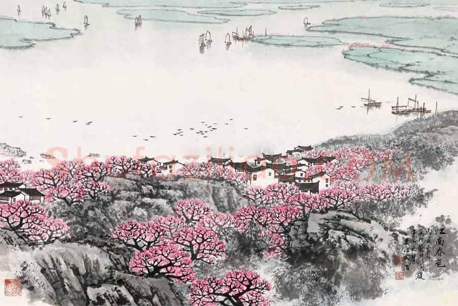 宋文治江南春色系列作品，太美了！ | 书画常识
