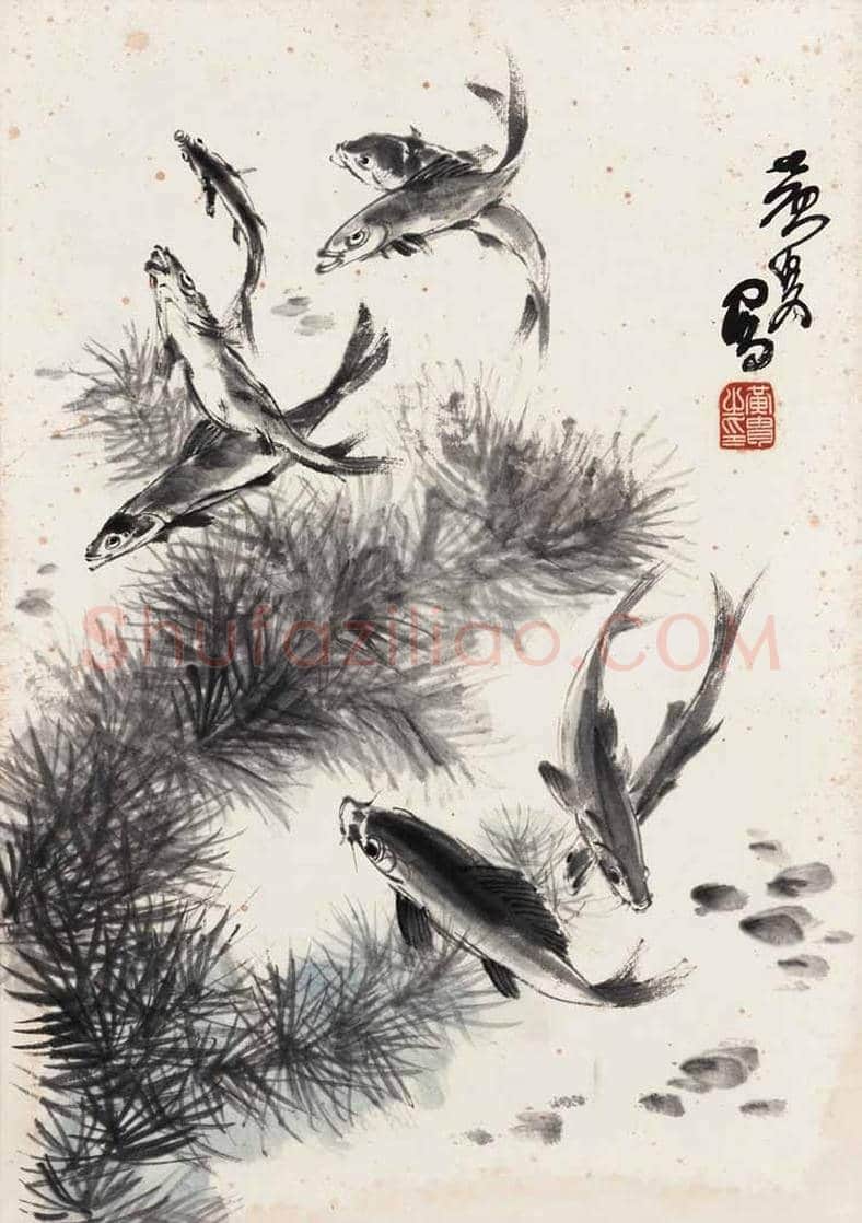 黄胄画鱼作品欣赏 | 书画科普