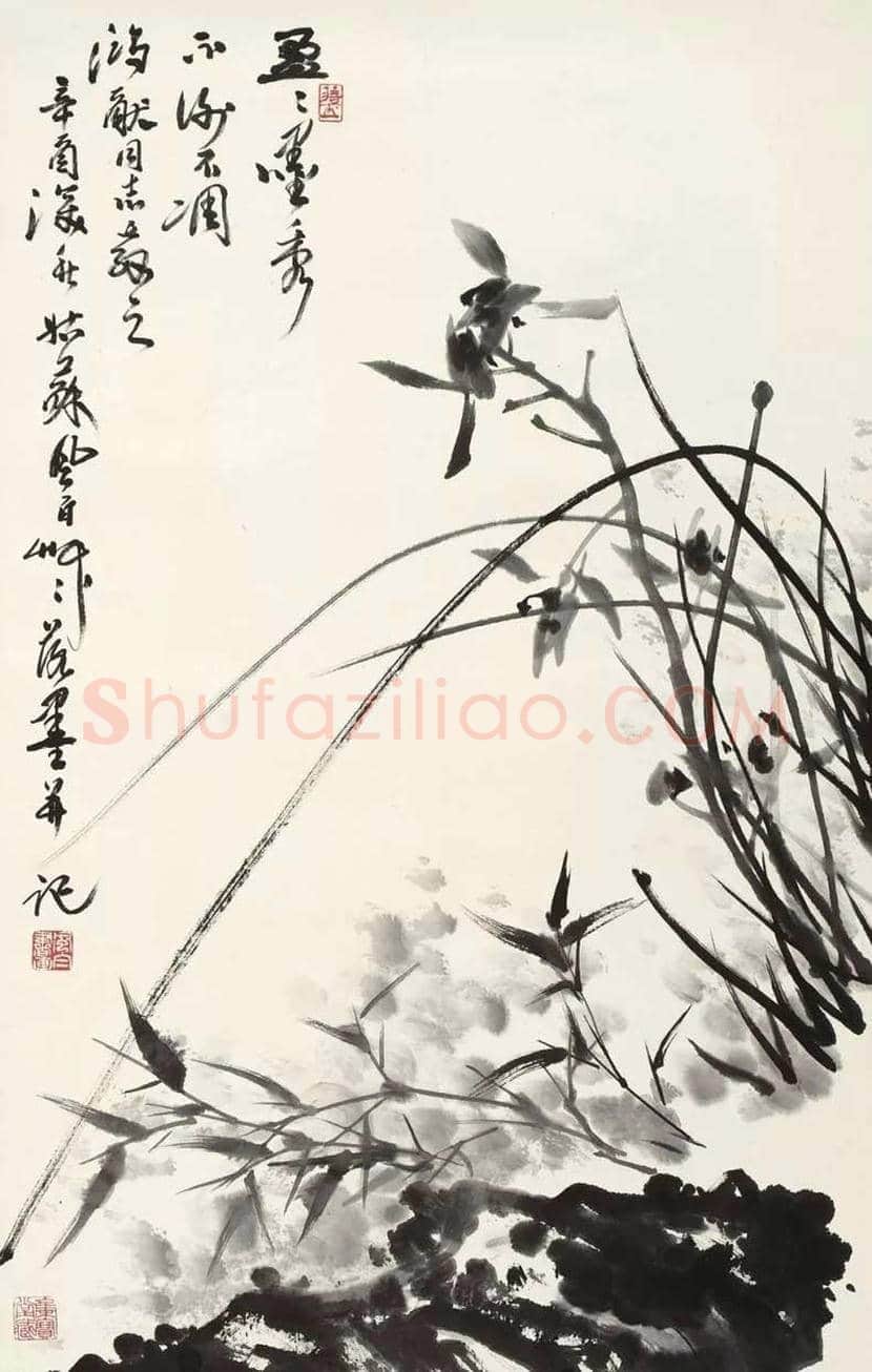 蒋风白兰竹作品欣赏 | 书画讲解