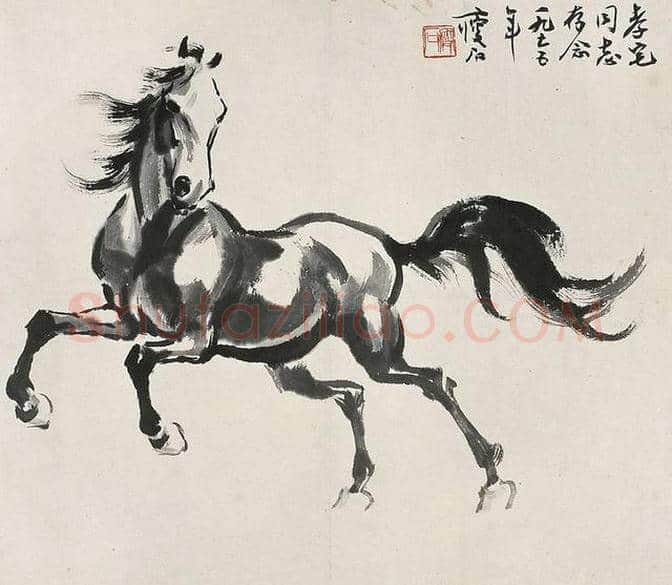 尹瘦石画马作品欣赏 | 书画资料