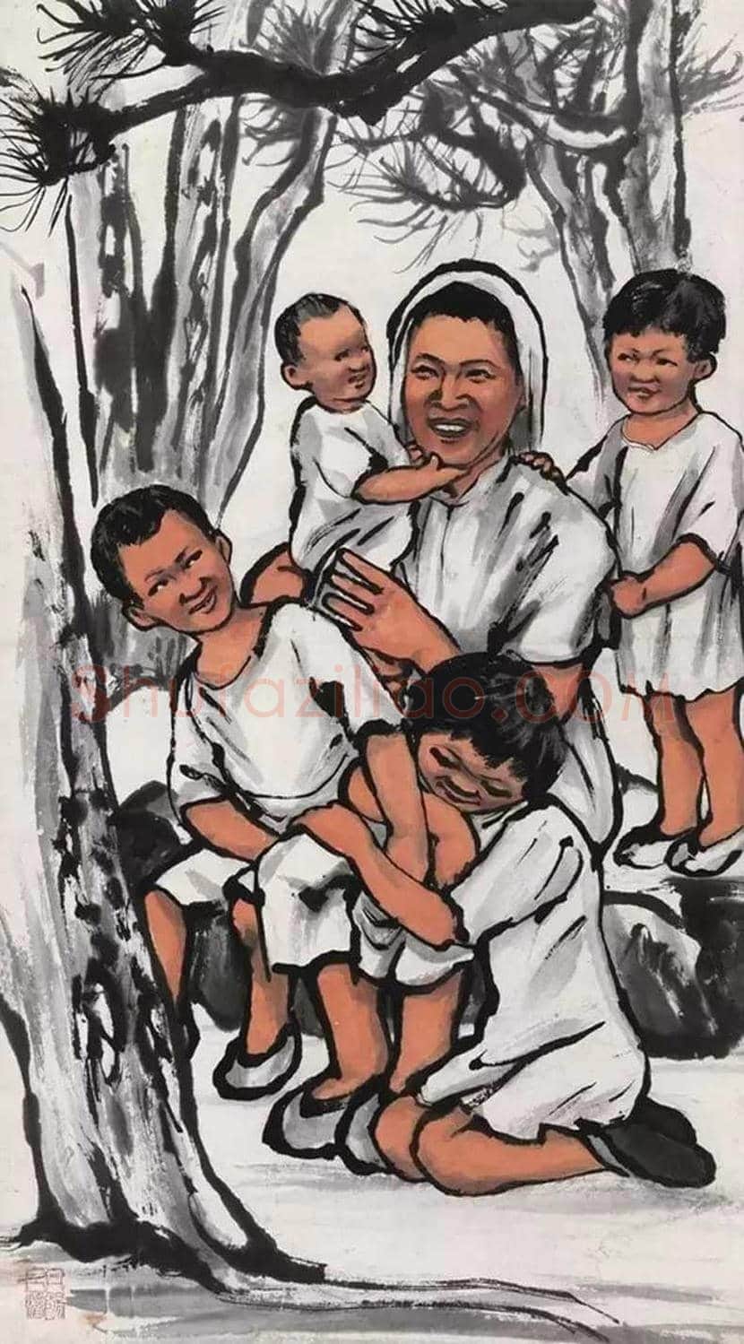 吕凤子人物画作品欣赏 | 书画百科