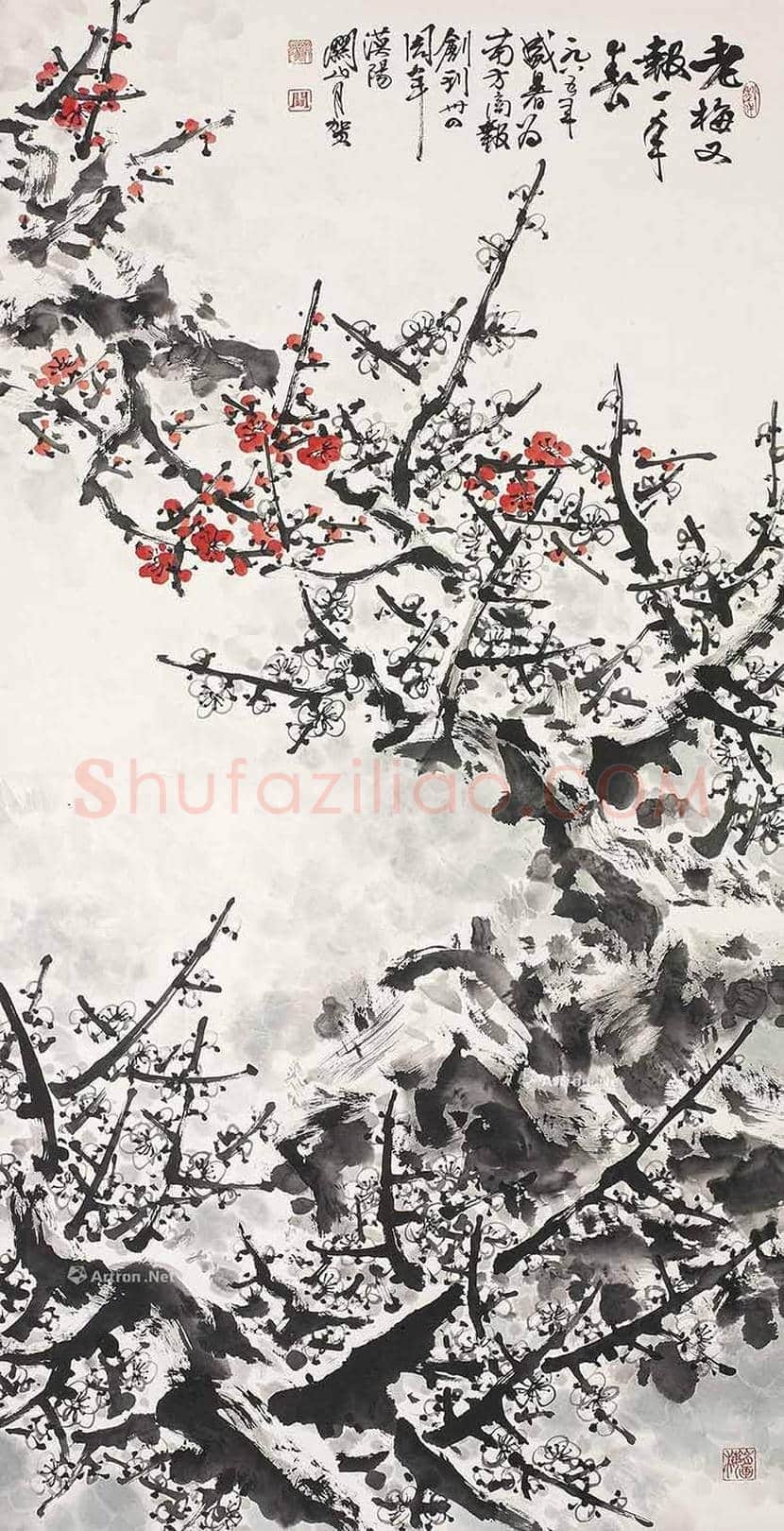 2018关山月梅花作品多少钱一平尺? | 书画学堂