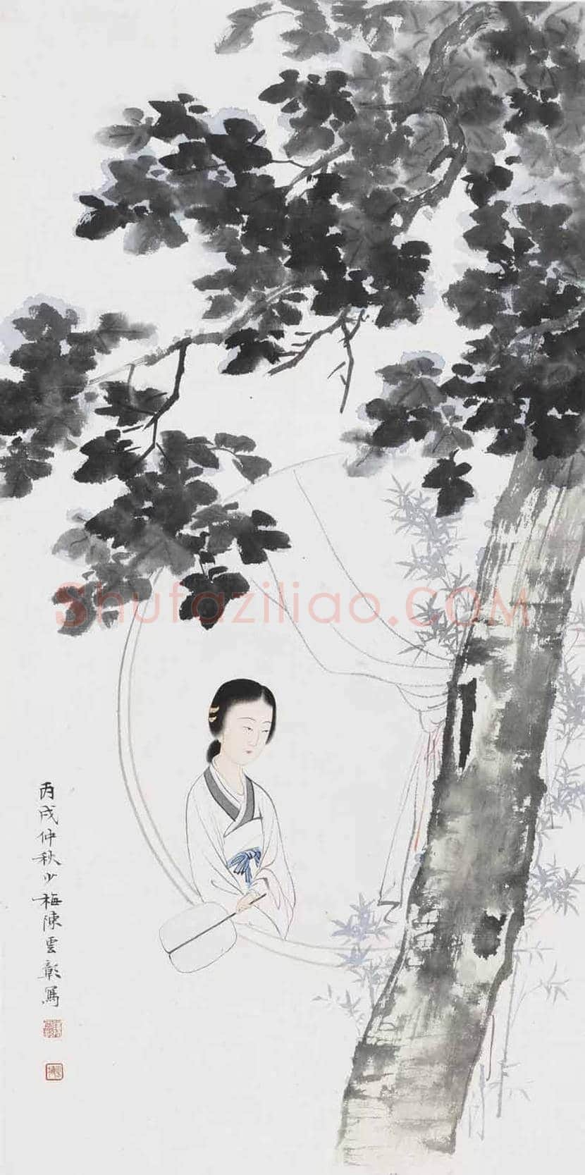 陈少梅人物画，有宋人风格 | 书画百科