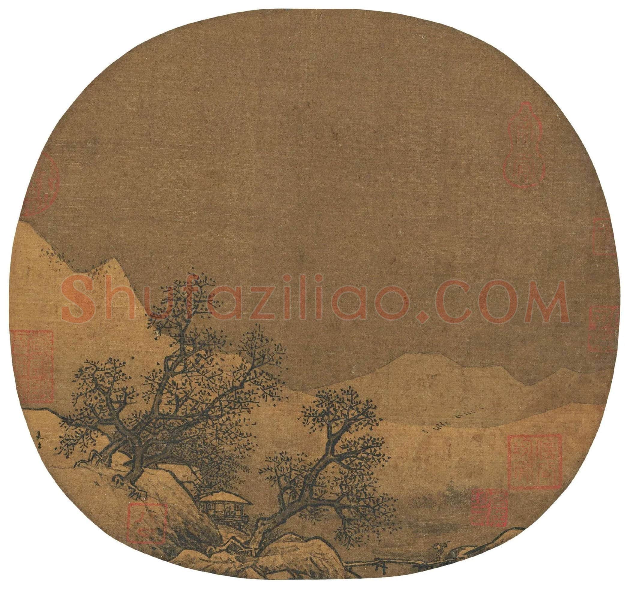 夏圭拍卖纪录《山庄暮雪图》欣赏 | 书画百科