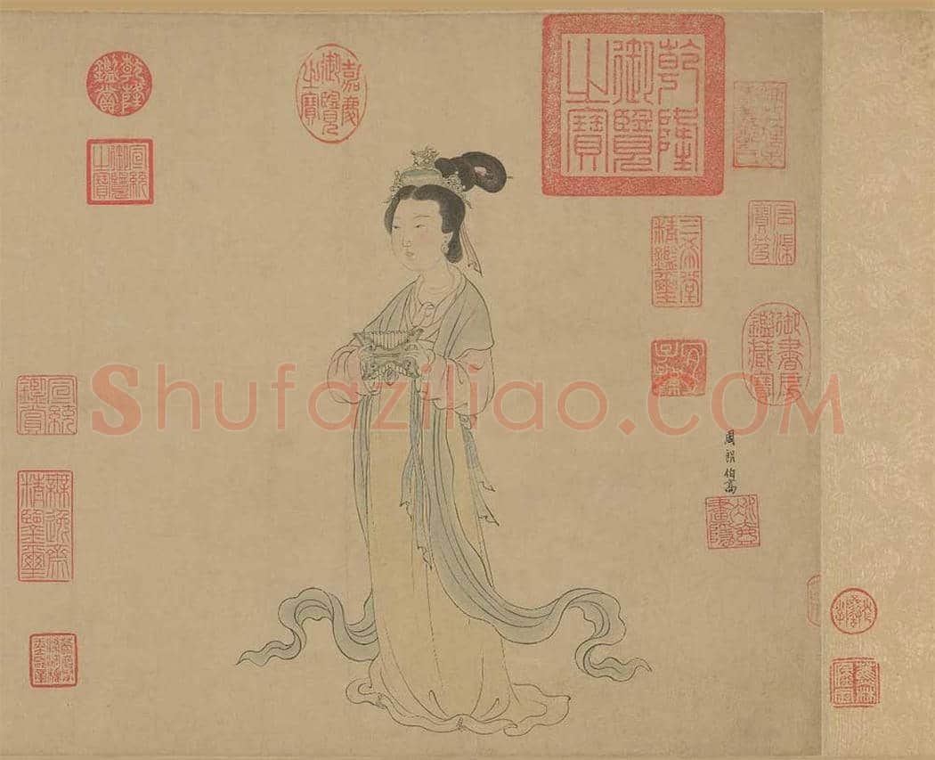 周朗作品《杜秋图》欣赏 | 传世国画作品