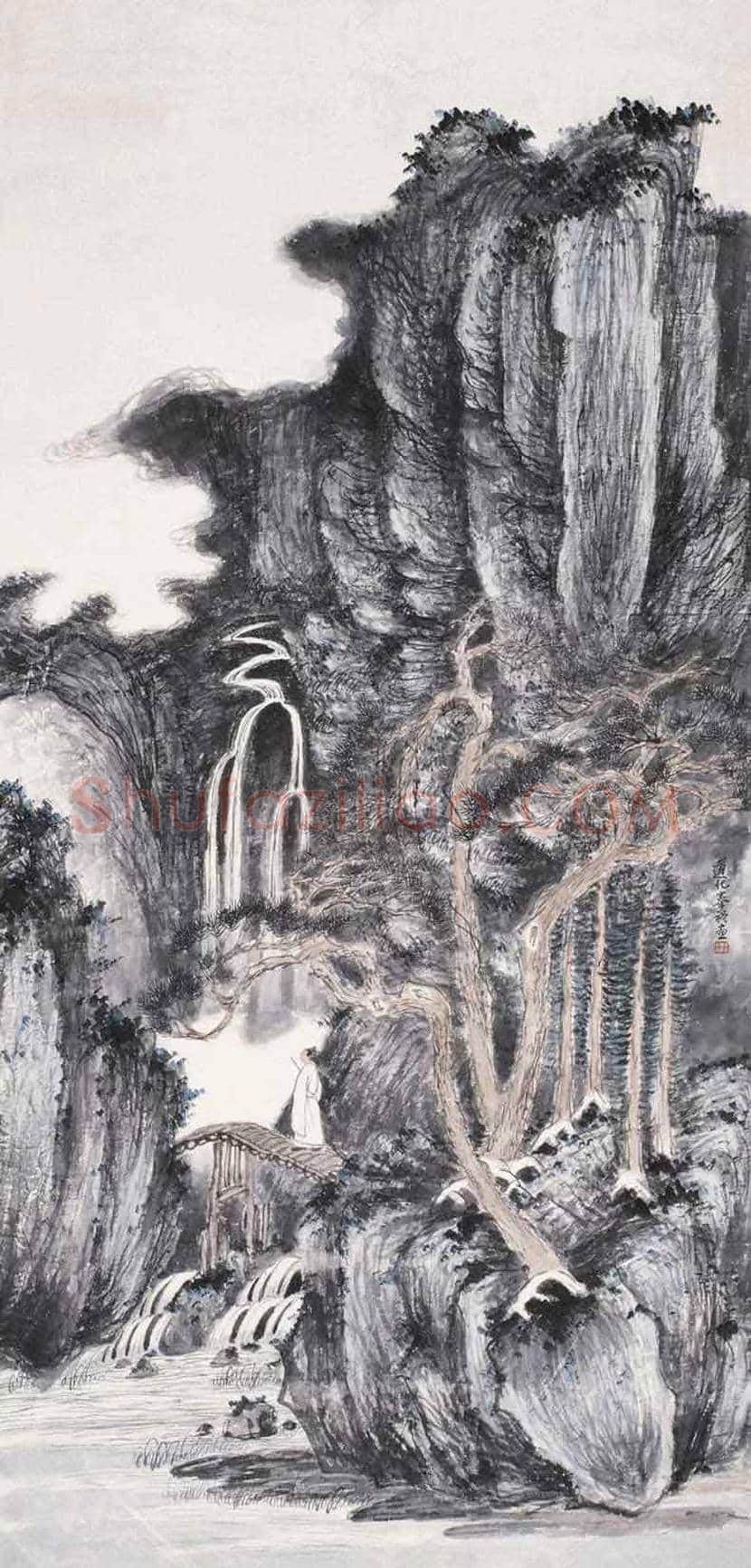 秦仲文山水画欣赏 | 书画百科
