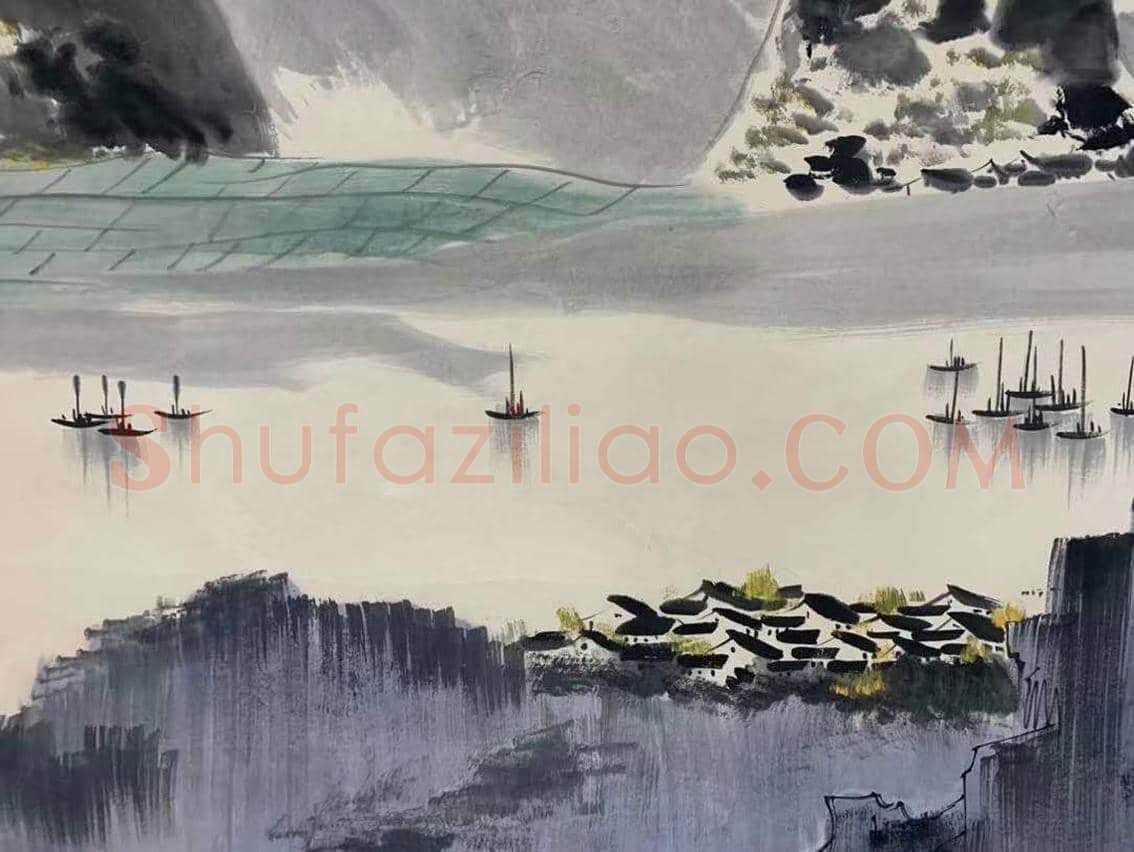 吴冠中丈二《漓江》,重磅巨献! | 国画赏析