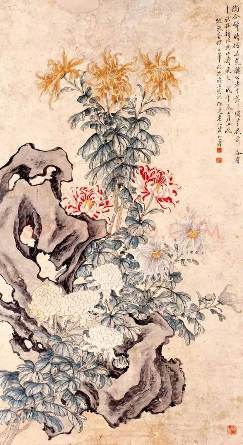 黄山寿花鸟画作欣赏 | 书画百科
