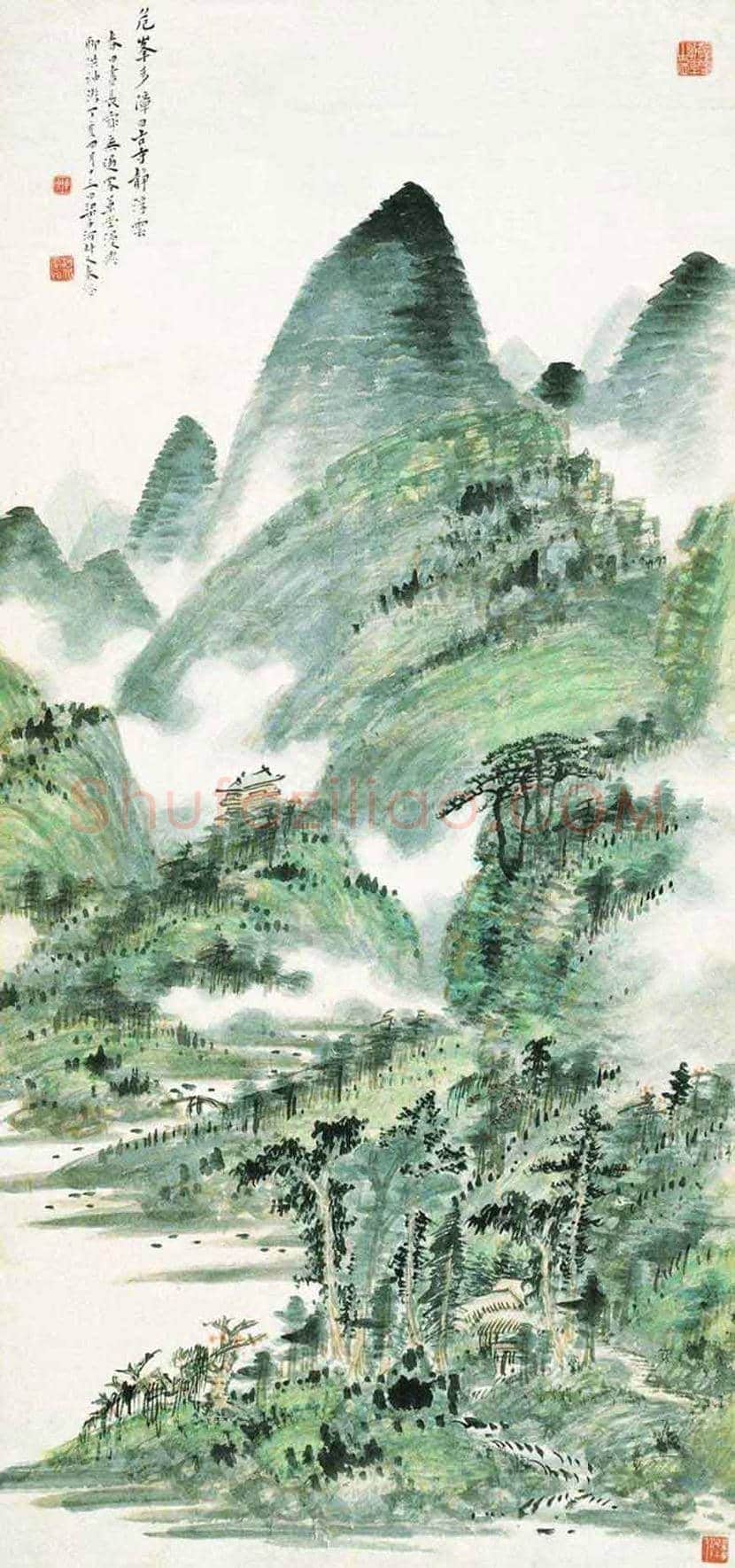 秦仲文山水画欣赏 | 书画百科
