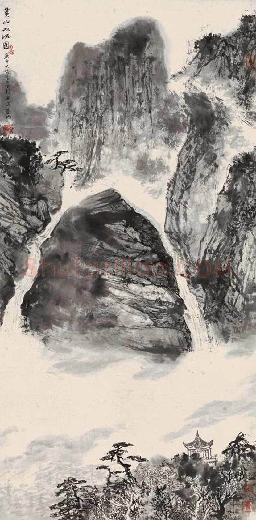 亚明山水画作品欣赏 | 书画资料