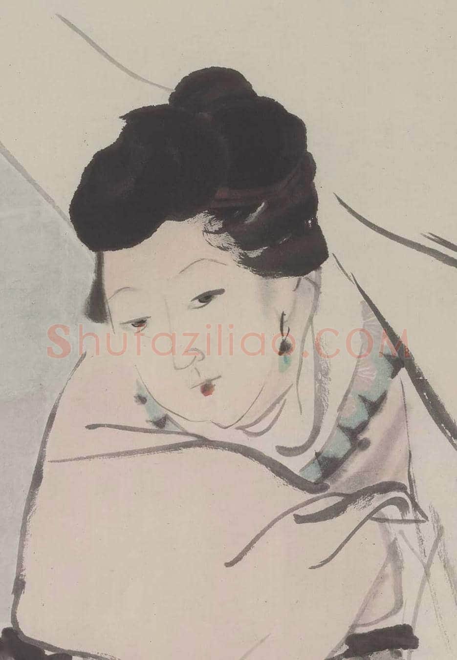任伯年《梅花仕女图》图赏 | 著名国画欣赏