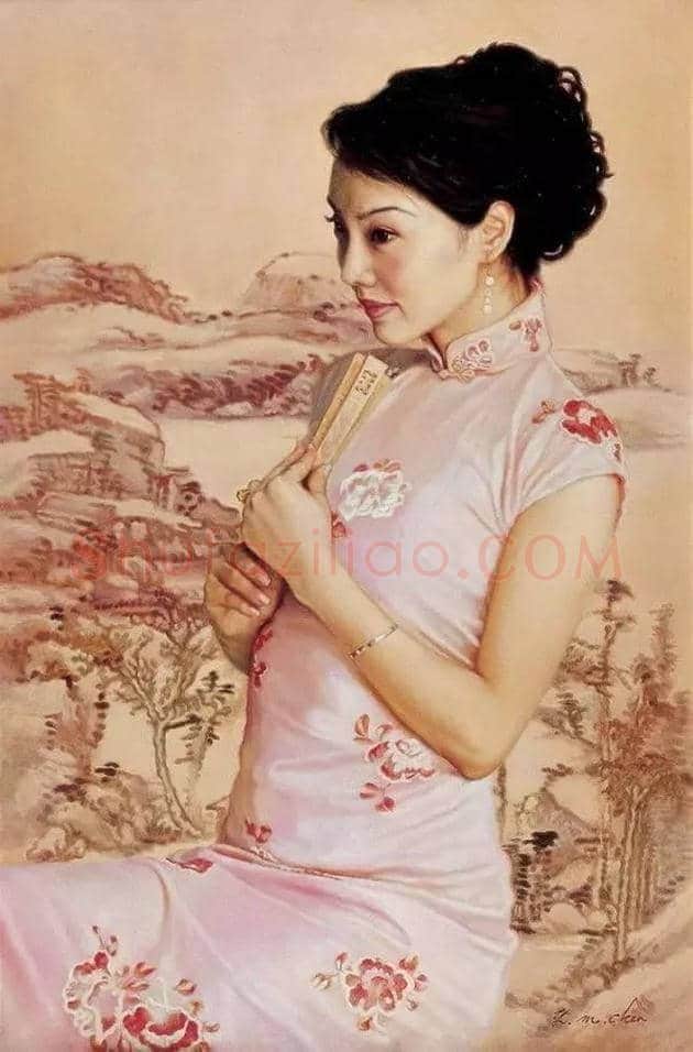 陈逸鸣笔下的女人,也极具东方神韵! | 书画资料