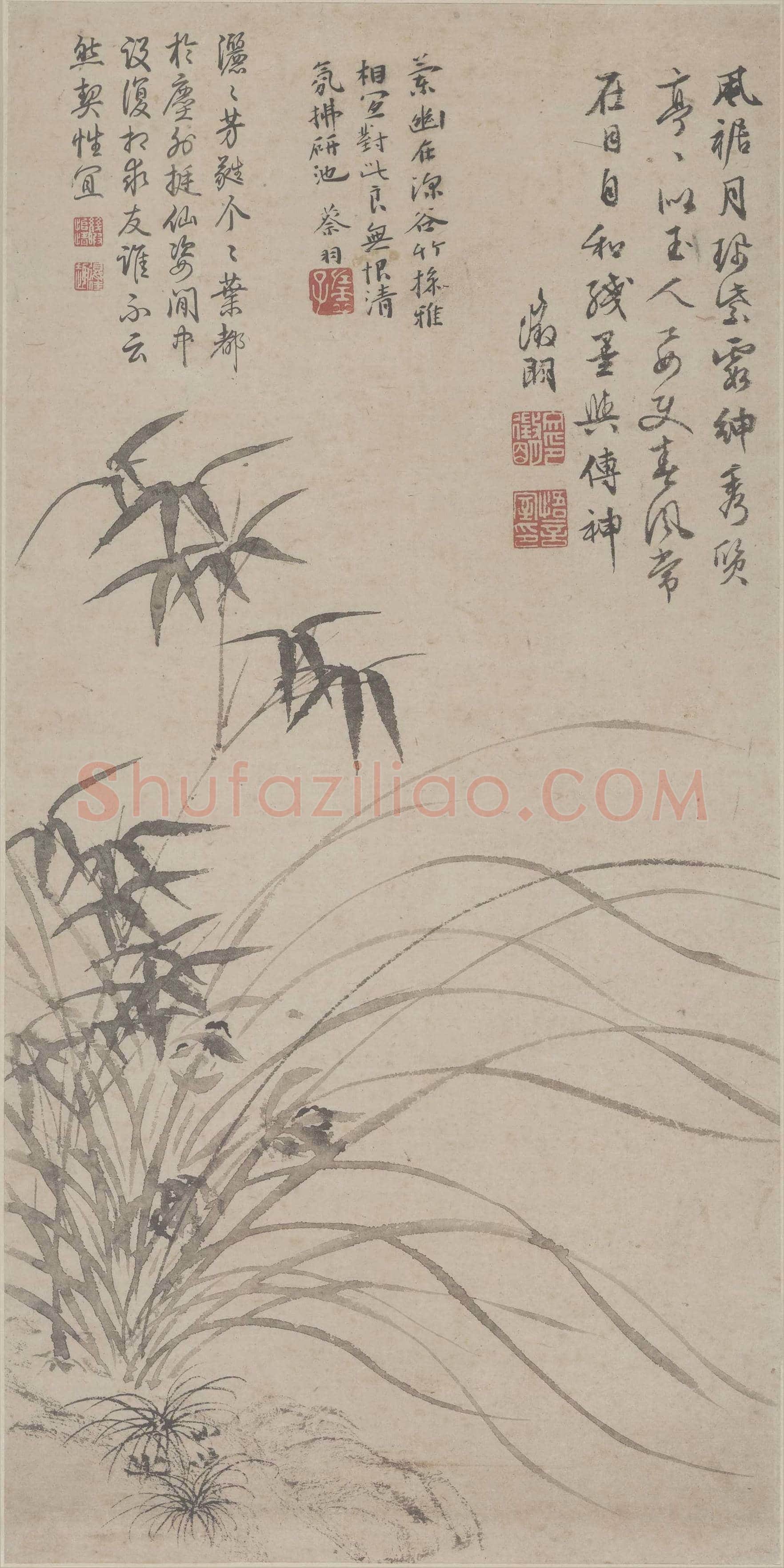 文徵明《兰竹图》欣赏 | 书画资料