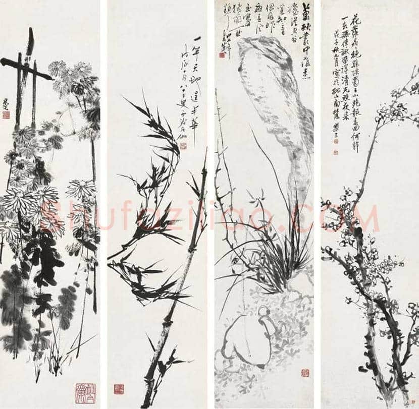 诸乐三国画作品欣赏 | 书画百科