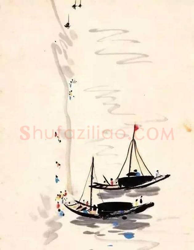 吴冠中笔下的船，充满着诗情画意 | 书画百科