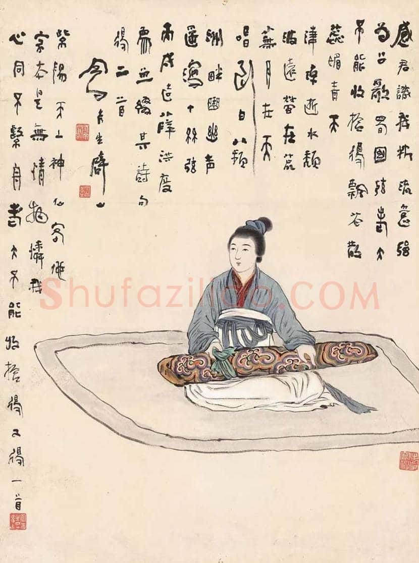 吕凤子人物画作品欣赏 | 书画百科