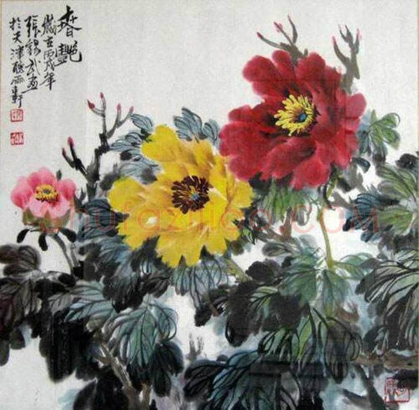 张锡武牡丹作品欣赏 | 书画资料