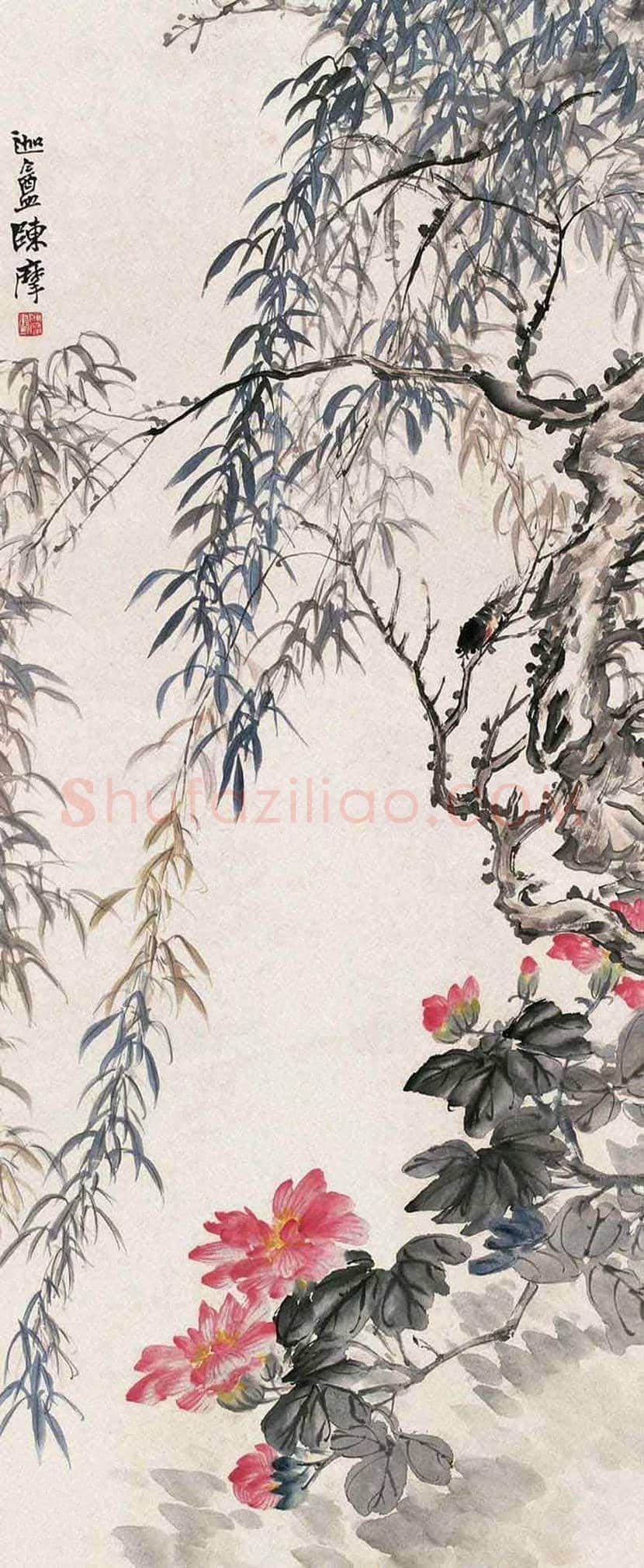 陈摩作品欣赏 | 书画资料