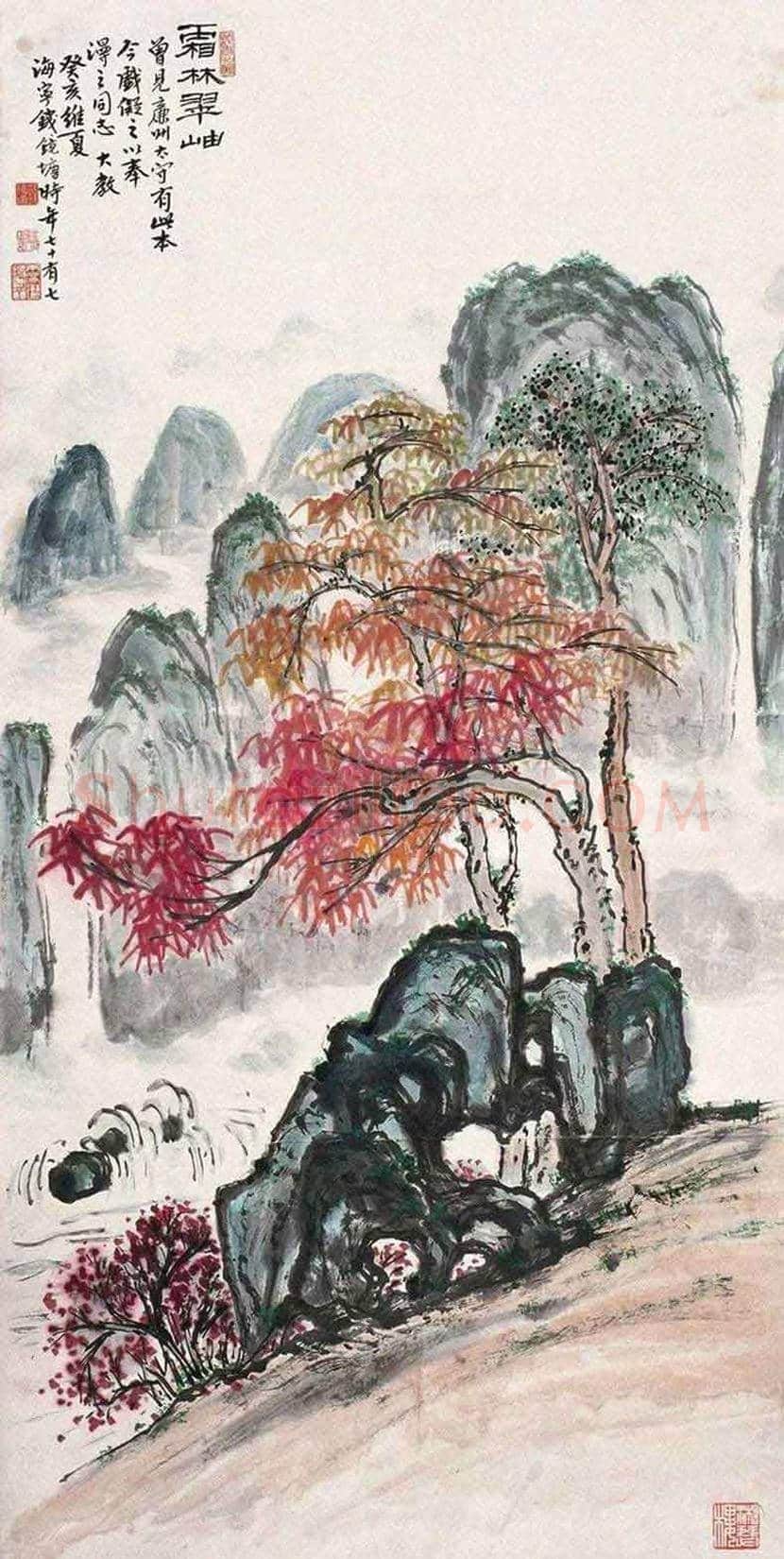 钱镜塘山水画作品欣赏 | 书画文摘