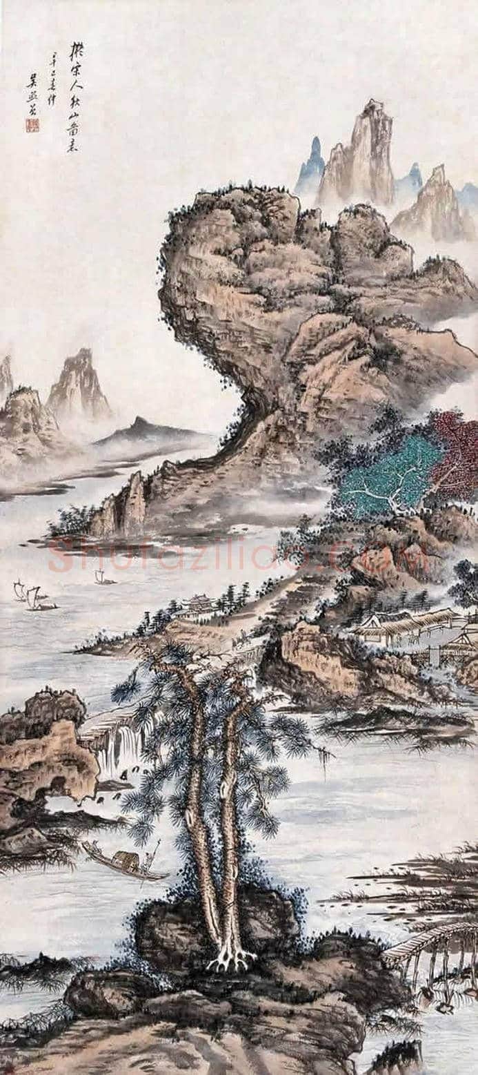 吴镜汀山水画欣赏 | 书画知识