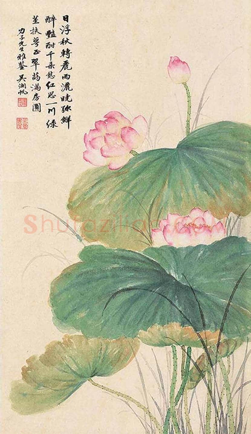 吴湖帆的没骨荷花，富丽雍容！ | 书画文摘