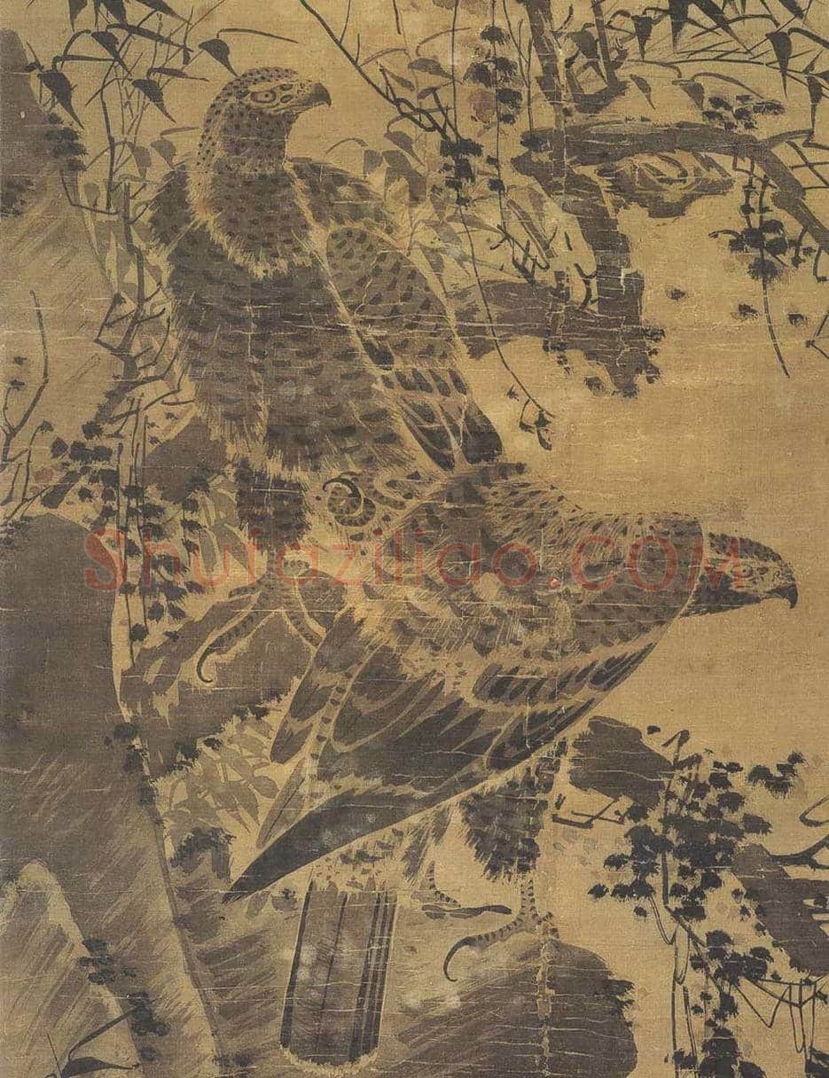 粤画之祖林良《双鹰图》欣赏 | 书画文摘