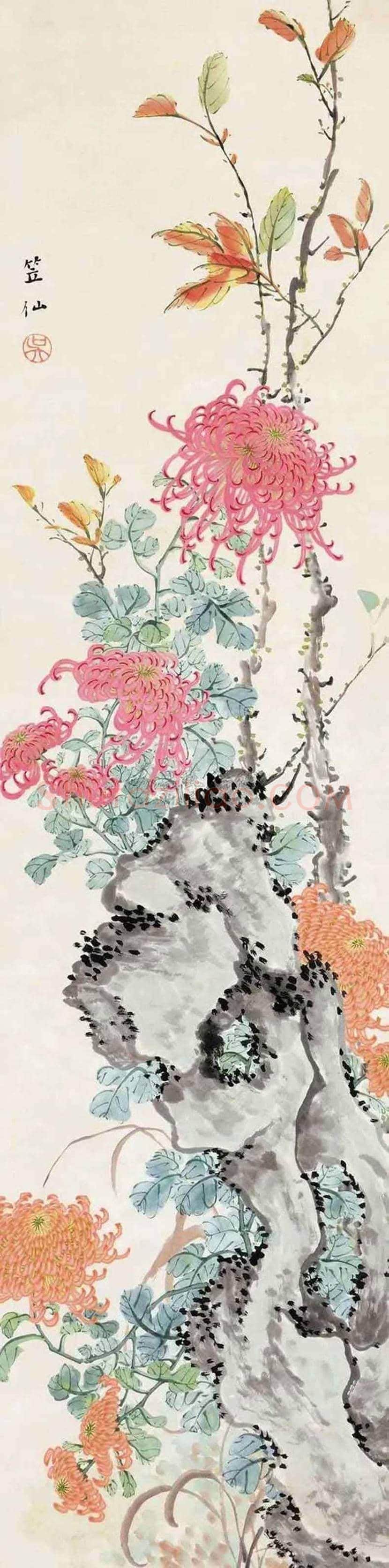 吴笠仙菊花作品欣赏 | 书画百科