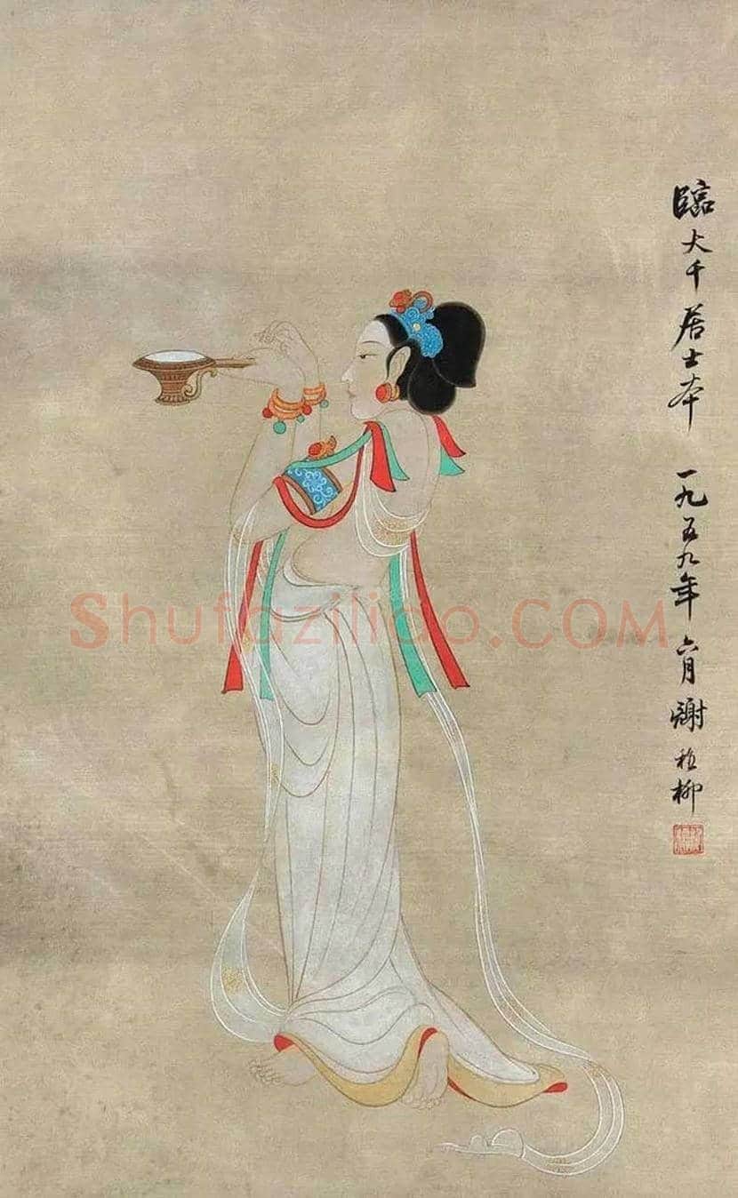 谢稚柳仕女图作品欣赏 | 书画讲解