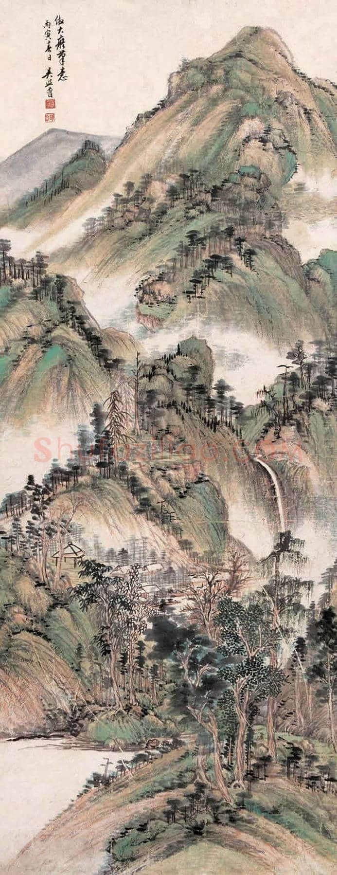 吴镜汀山水画欣赏 | 书画知识