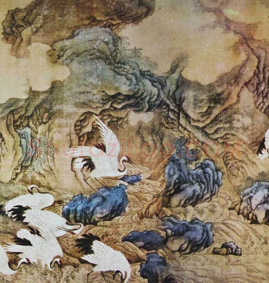 边景昭《百鹤图卷》高清大图欣赏 | 著名国画鉴赏