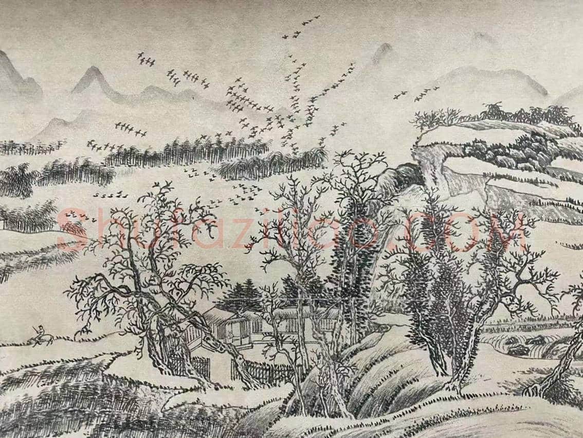 石渠藏画——董其昌《湖山渔樵图》手卷 | 国画欣赏
