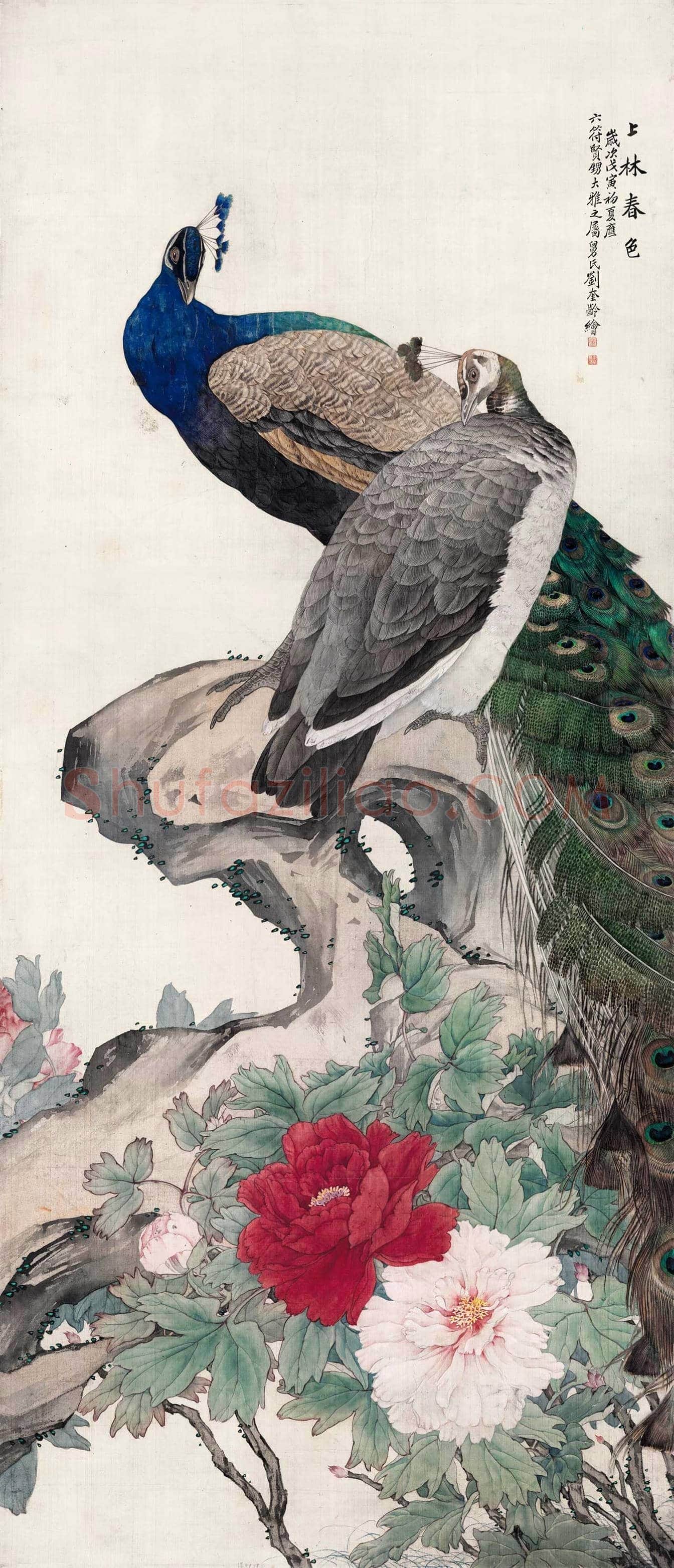 刘奎龄《上林春色图 》、《鸡鸣富贵》等图赏 | 著名国画鉴赏
