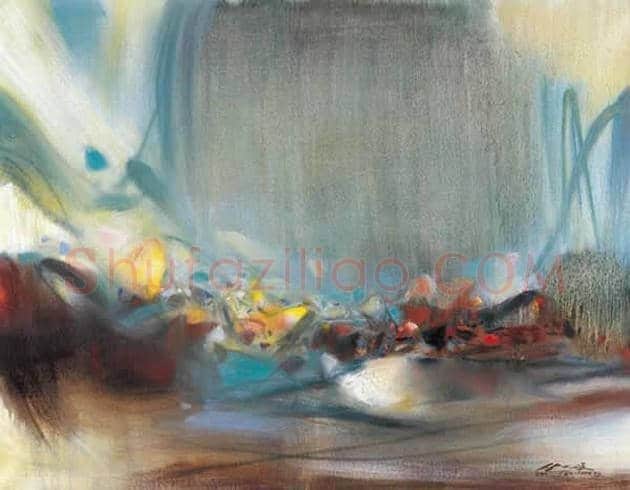 朱德群(1951-2004期间)作品欣赏 | 书画百科