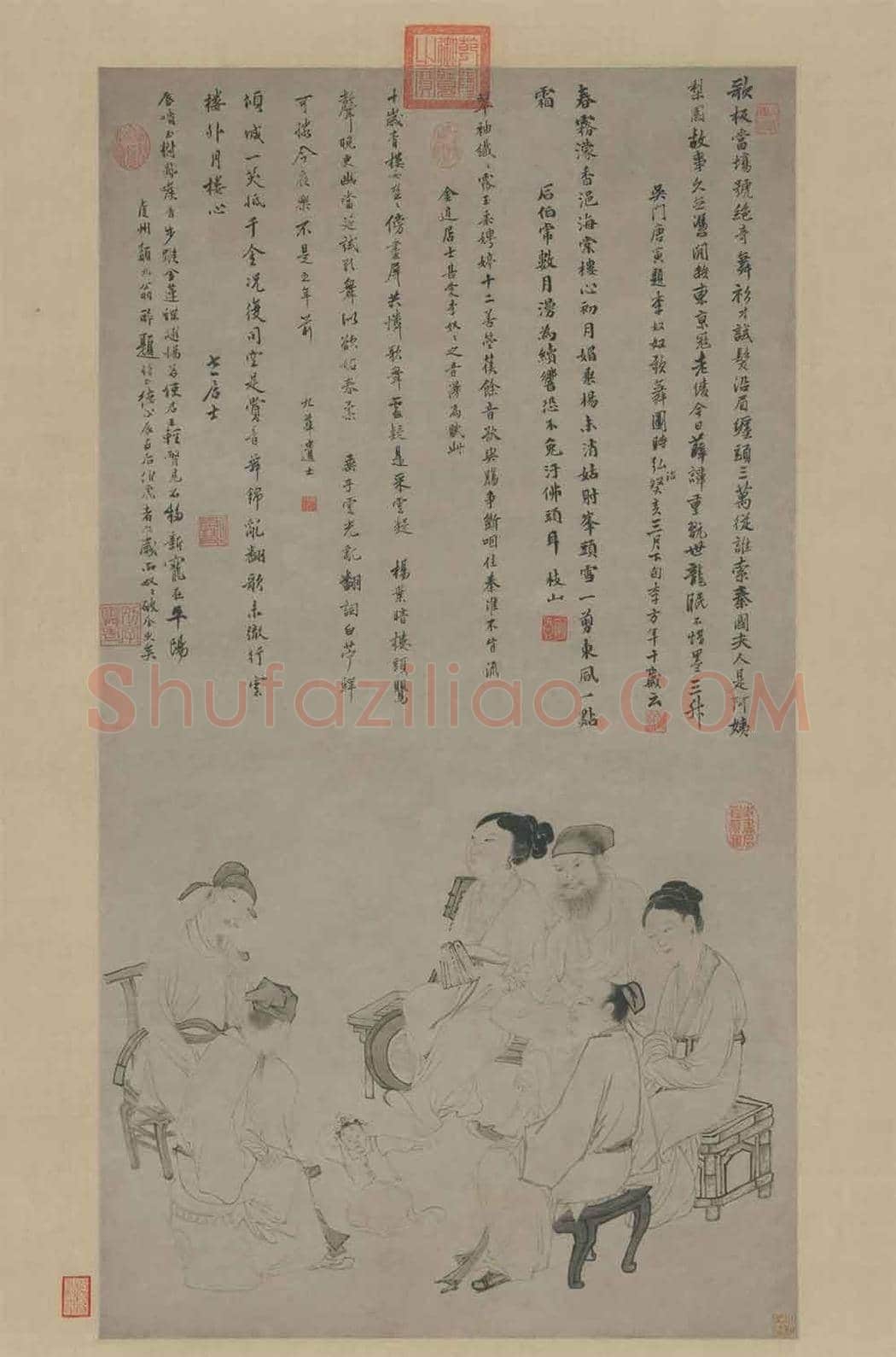 吴伟作品《歌舞图》欣赏 | 著名国画鉴赏